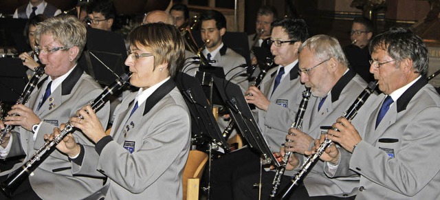 Immer wieder prgten einzelne Register...en beim Kirchenkonzert der Stadtmusik.  | Foto: Martha Weishaar