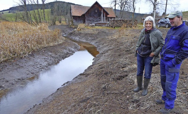 Biberschutz hin, Interessen der Landwi... berflieendes Wasser abfhren soll.   | Foto: Peter Stellmach