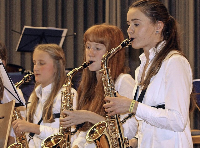 Die  Jugendmusiker aus Schallstadt, Wo...kzente beim Konzert des Musikvereins.   | Foto: Frowalt Janzer