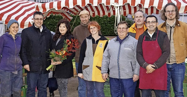 Sldens Marktleute  mit Marie-Luise St...ister Markus Rees (Zweiter von links)   | Foto: Julius Steckmeister