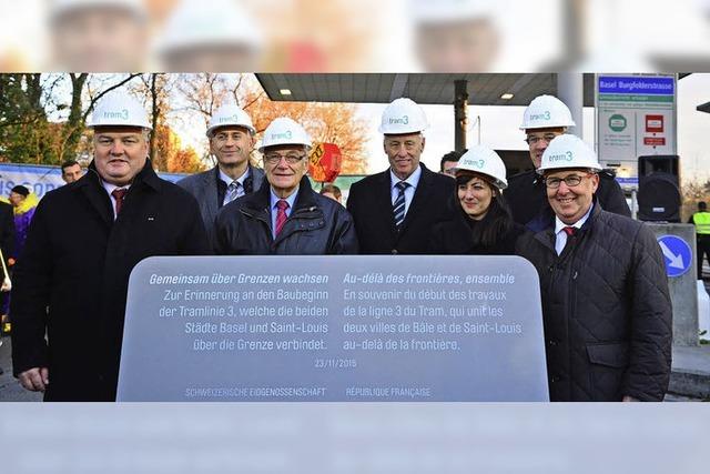 Spatenstich fr Verlngerung der Tramlinie 3 nach Saint-Louis