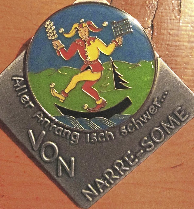 NARRENPLAKETTEMit einer Narrenplakette...tscher neue Anreize fr den Narresome.  | Foto: Reiner Merz