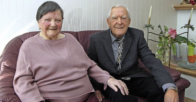 Irmgard und  Werner Johner sind seit 65 Jahren ein Paar  | Foto: Trogus