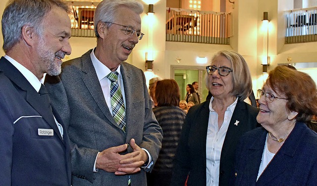 Rednerinnen und Redner (von rechts): E...nn, Otto Neideck, Bernhard Rotzinger.   | Foto: Michael Bamberger