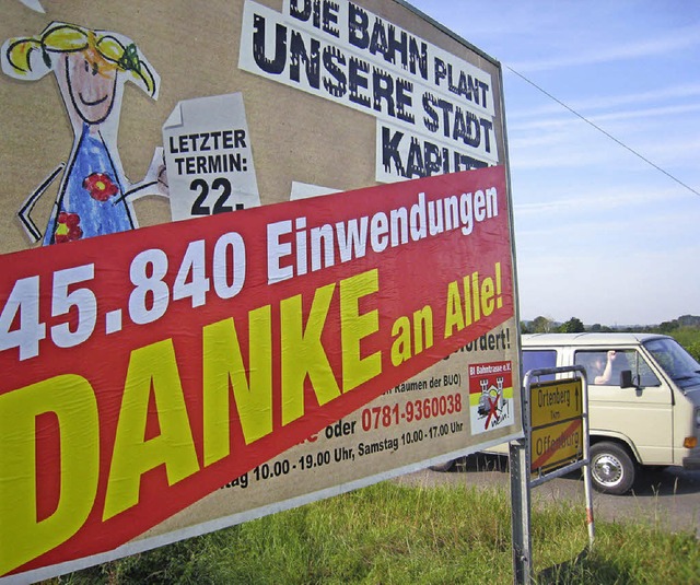 Zeitdokument eines erfolgreichen Bahnp... Offenburg sagte Nein zur A3-Planung.   | Foto: Seller