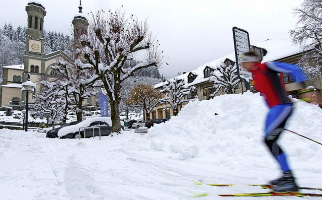 Der erste Schnee bringt den 3-Knigs-Lauf in Todtnau nher   | Foto: Asal