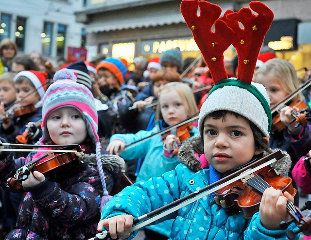Adventskonzert der Musikschule Oberlin fr Aktion Weihnachtswunsch 2014.  | Foto: Michael Bamberger