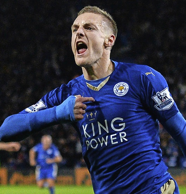 Derzeit das Ma aller Dinge in der englischen Premier League: Jamie Vardy  | Foto: afp