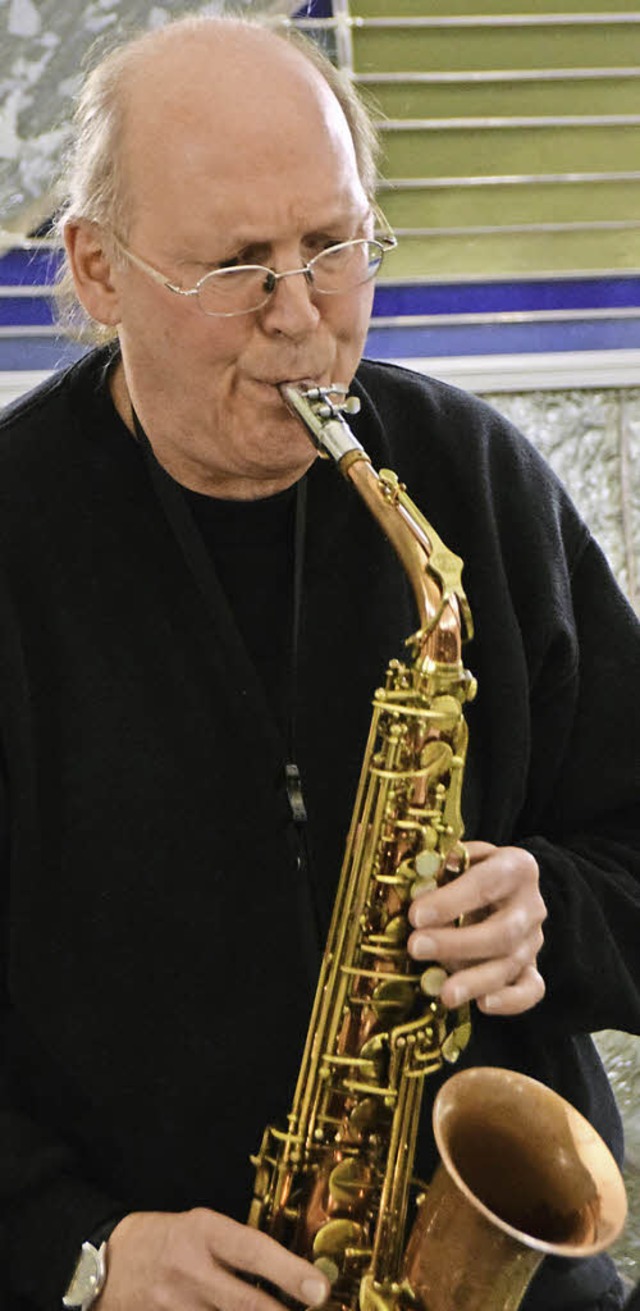 Saxofonist Ralf Geisler und Ursula Cantieni   | Foto: Sarah Nltner