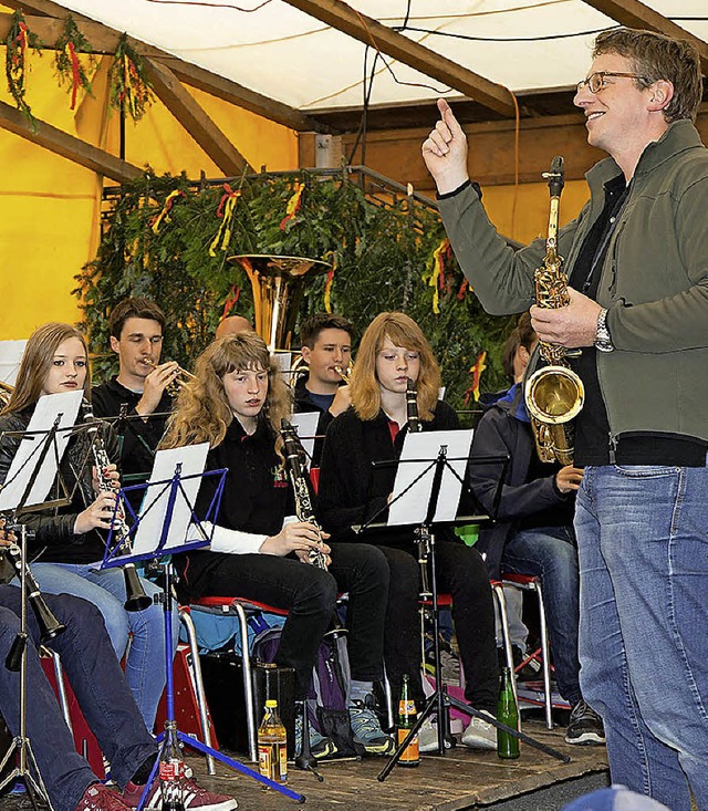 Jungmusik der Trachtenkapelle Rothaus unter Leitung von Michael Greiner.   | Foto: Seifried