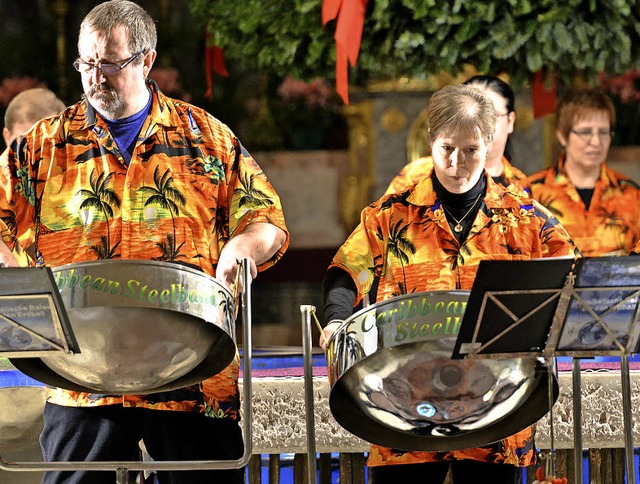 Ungewhnlicher Sound: Die  Caribbean S...hen  Konzert in der Kirche St. Urban.   | Foto: Martin Eckert