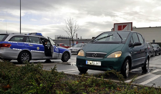 Mit diesem  Mercedes flchtete der Tt...i. Die fasste ihn in Bad Sckingen.     | Foto: Michael Krug