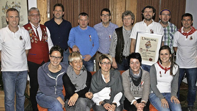 Hanspeter Weber von der Narrenvereinig...midt, Roman Zenz und Thomas Puschner.   | Foto: Annette Schwarz