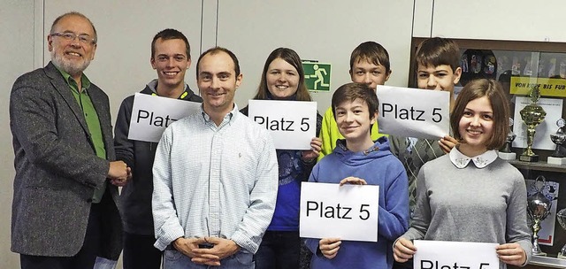 <BZ-FotoAnlauf>Scheffel-Gymnasium:</BZ...inder und  Phyllis Sthr (von links).   | Foto: Schule