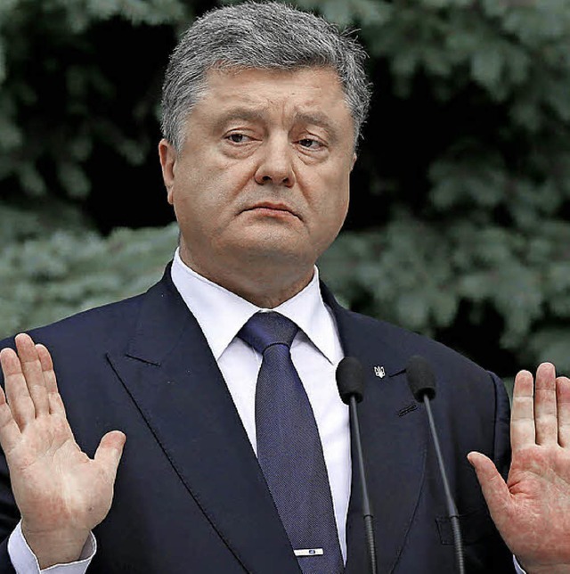 Ist im Amt reicher geworden: Prsident Poroschenko   | Foto: dpa