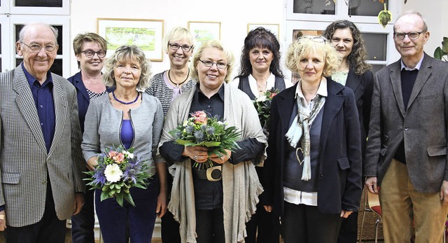 Fnf langjhrige Mitarbeiterinnen wurd... veranstalteten Jubilumsfeier geehrt.  | Foto: Karin Heiss