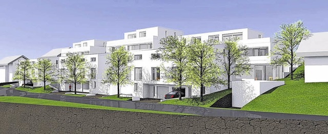 Die Planung fr neue Wohnhuser an der Klausenstrae in Tiengen.   | Foto: Architekturbro Leykum Bad Sckingen