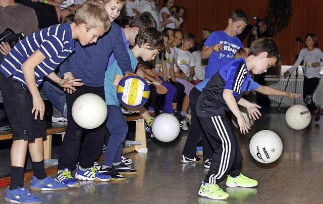 Bei den Ballsportlern knallten die Bl...beim echten Hagelschlag in der Natur.   | Foto: Heidi Fssel