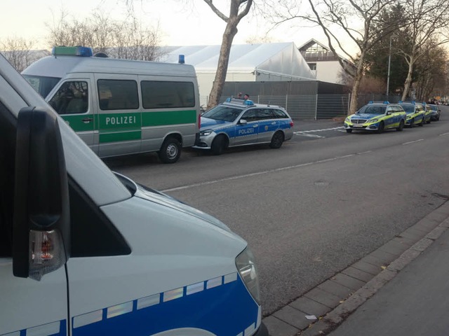 Einsatz bei der EA in Freiburg  | Foto: Karl Heidegger