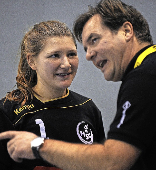 HSG-Coach Gustav Buchal,  hier im Gesp...chnstein, war nur bedingt zufrieden.   | Foto:  Bettina Schaller