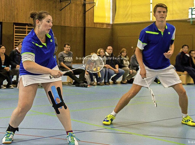 <BZ-FotoAnlauf>Badminton:</BZ-FotoAnla...s Burger holten sich den Mixed-Titel.   | Foto:  Anton Walter