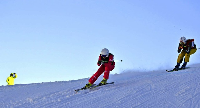 Skicross ist eine wilde Jagd. Unser Fo...oflift, das sie eindrucksvoll gewann.   | Foto: helmut junkel