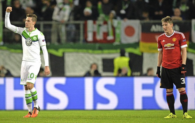 So gefllt&#8217;s in Wolfsburg: Julia...tian Schweinsteiger, Manchester United  | Foto: dpa