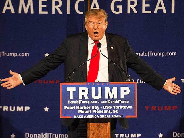 Donald Trump bei seiner Rede am Montag in Mount Pleasant, South Carolina   | Foto: AFP