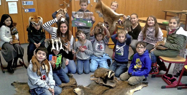 Die Drittklssler der Naturparkschule ...rach, Christine Spickermann, zu Gast.   | Foto: privat