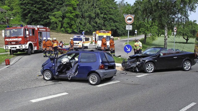 Schon eine kleine Unaufmerksamkeit kann zu einem schweren Unfall fhren.   | Foto: Archiv: Polizei