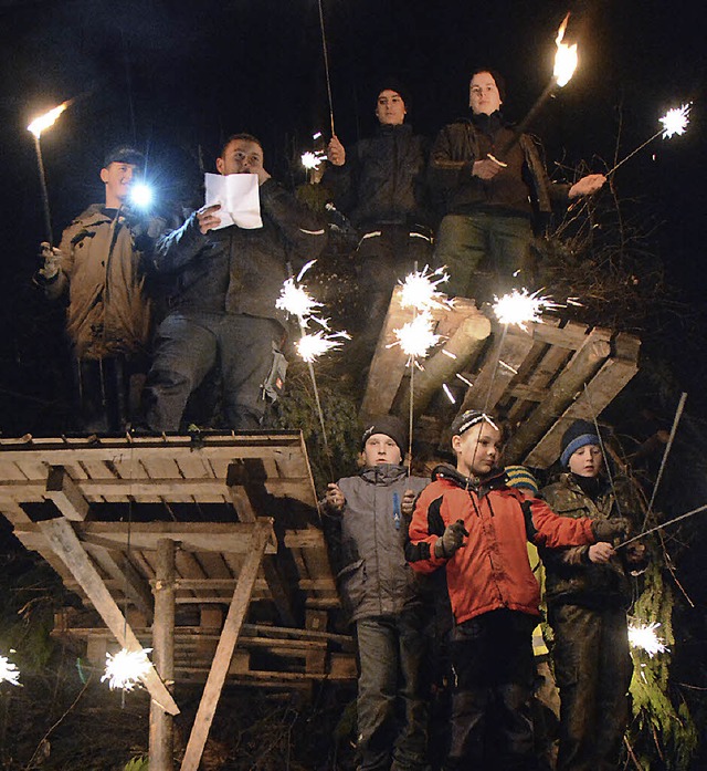 Die Fasnachtsfiir-Buebe Istein  | Foto: Lauber