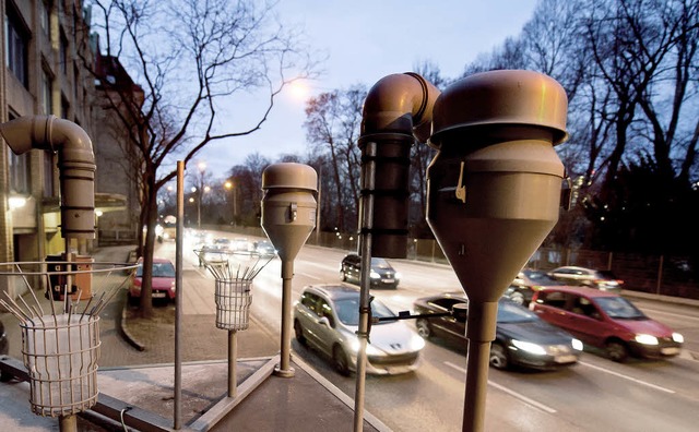 Die Feinstaubmessstation am Neckartor in Stuttgart   | Foto: dpa