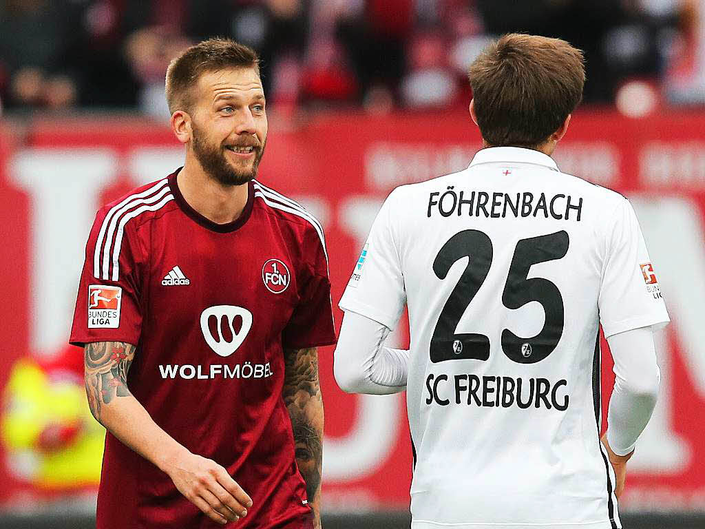 Eine gute Halbzeit reicht dem SC Freiburg in Nrnberg nicht: Der SC Freiburg verliert gegen den 1. FC Nrnberg mit 1:2.