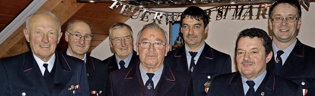 Fr langjhrigen aktiven Feuerwehrdien...rtin Schuler und Harald Krner geehrt.  | Foto: Alexandra Wehrle
