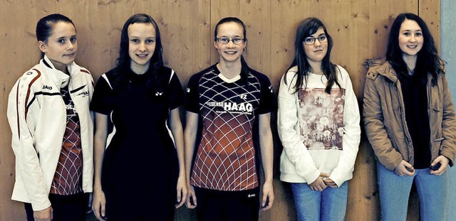 <BZ-FotoAnlauf>Badmintonteam: </BZ-Fot...9a) haben das  Landesfinale erreicht.   | Foto: Schule