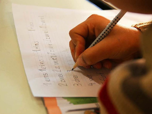Eins, zwei, drei: Teilweise mssen die...elsweise die Zahlen schreiben lernen.   | Foto: Werkrealschule Neuenburg