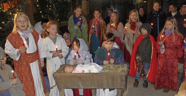 Zunzinger Kinder berzeugen mit ihrem Krippenspiel.   | Foto: Bianca Flier