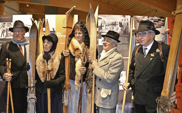 Die historische Skifahrergruppe im  Sk...auf im Schwarzwald einige Auftritte.    | Foto: Ralf Morys