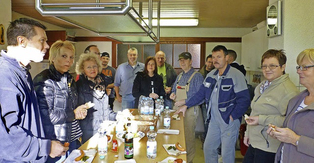 <BZ-FotoAnlauf>Hsinger Vereine:</BZ-F...es Ortsvorstehers mit  gutem Appetit.   | Foto: Vera Winter
