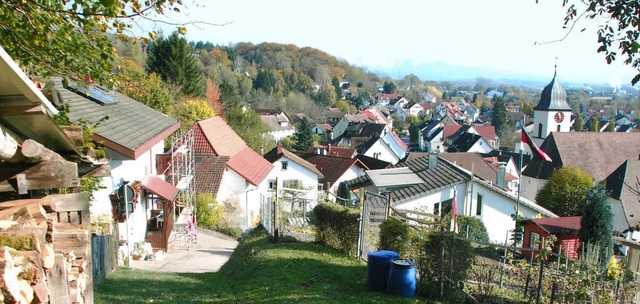 Nollingen vom Kapfweg her: Der drfliche Charakter soll erhalten werden.   | Foto: Ralf Staub