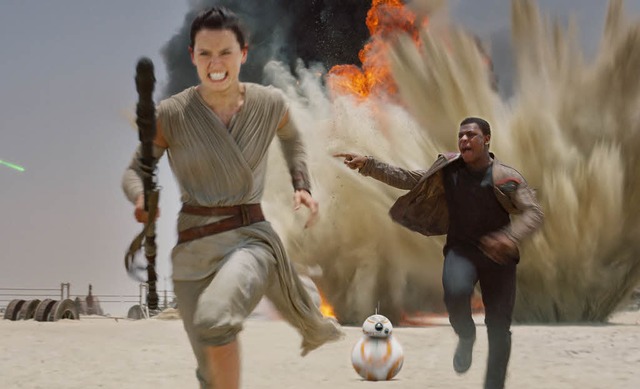 Die neuen Sternenkrieger: Rey (Daisy Ridley) und Finn (John Boyega)   | Foto: LucasFilm/Disney