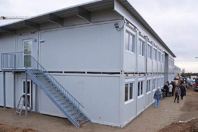 Fotos: Die neue Flchtlingsunterkunft an der Grnschnittstelle
