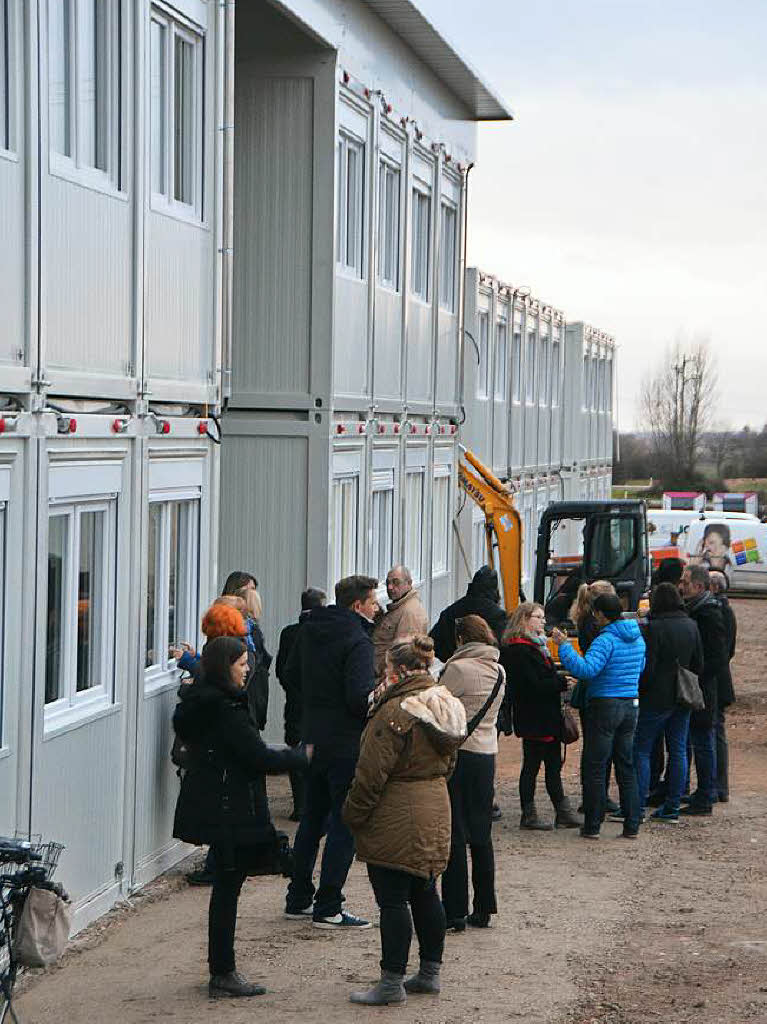 Impressionen vom Tag der offenen Tr in der neuen Flchtlingsunterkunft in Bad Krozingen.