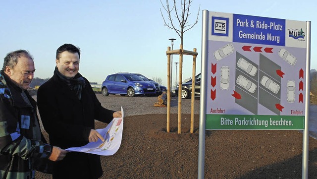 Alles im Plan und mit Baum:  Bauamtsle... dem neuen Murger Park-and-Ride-Platz   | Foto: Michael Gottstein