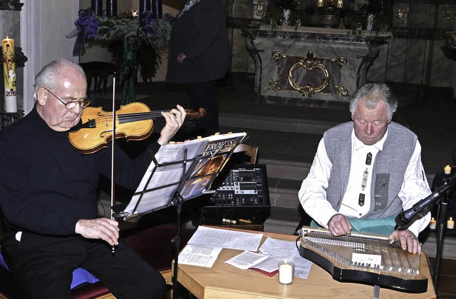 Sie verzauberten die Konzertbesucher: ...eige und Gerhard Strub mit der Zither.  | Foto: Christel Hlter-Hassler