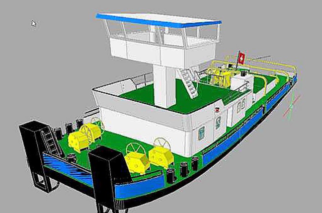 Modell des neuen Schleppschiffs  | Foto: ZVG
