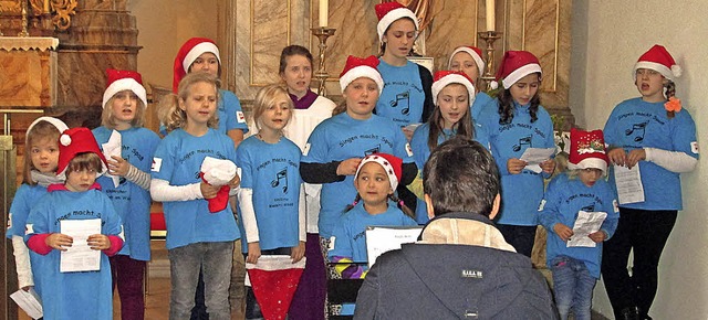 Ob mit weihnachtlichen Liedern oder be...iedern sind mit Freude bei der Sache.   | Foto: vfyd