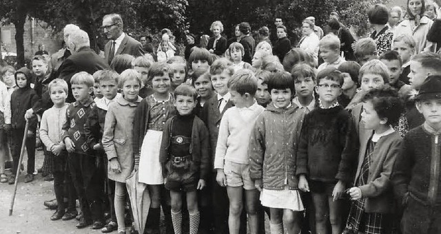Das Richtfest fr die  Glottertler Sc...ule  wurde am  7. Juli 1966 gefeiert.   | Foto: PRIVAT