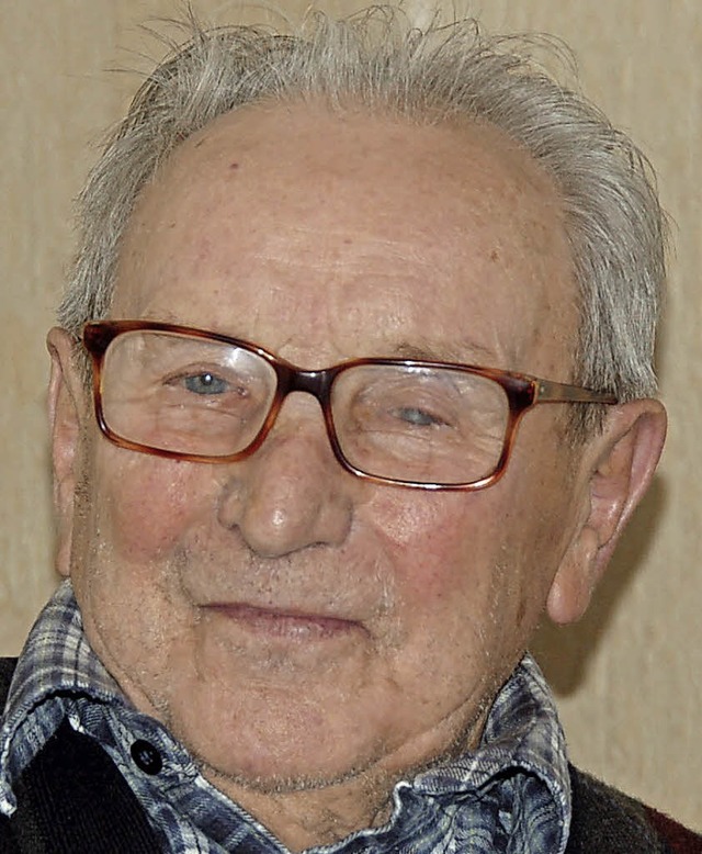 Als rstiger Jubilar feiert Ernst Mnn...e  in Bahlingen seinen 90. Geburtstag.  | Foto: Alfred Peter