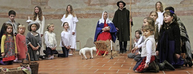 Hirten, Engel und der kleine Jesus: Da...schichte ist auch heute noch aktuell.   | Foto: Sabine Model